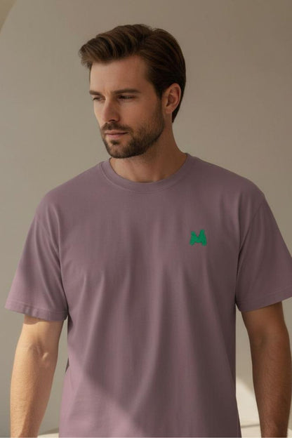 Dusty Rose Crew Neck T-Shirt Maanver.com