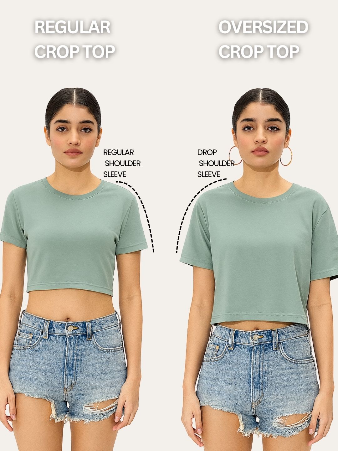 Lavender Crop Top  Printed Tees maanver clothing